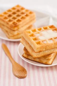 Sweet waffle Stock Photos