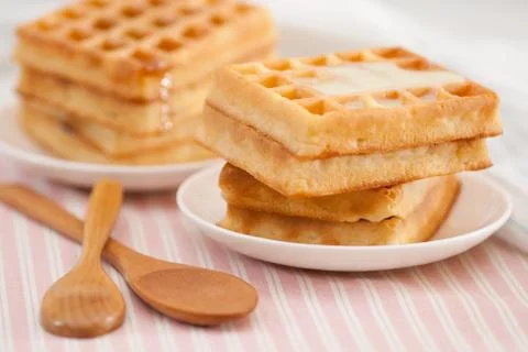 Sweet waffle Stock Photos