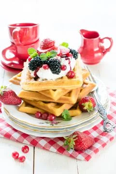 Sweet waffles Foto stock