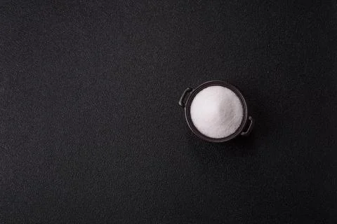 Sweet white sugar as a source of glucose. White sugar Stock Photos