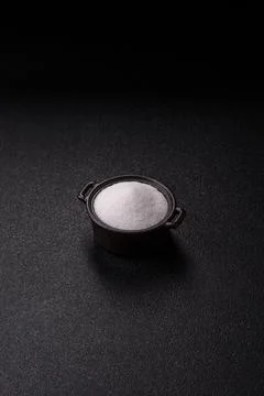 Sweet white sugar as a source of glucose. White sugar Stock Photos