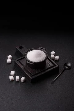 Sweet white sugar as a source of glucose. White sugar Stock Photos
