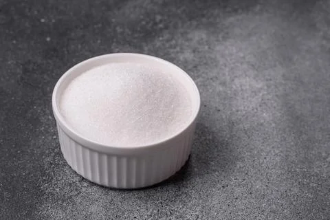 Sweet white sugar as a source of glucose. White sugar Stock Photos