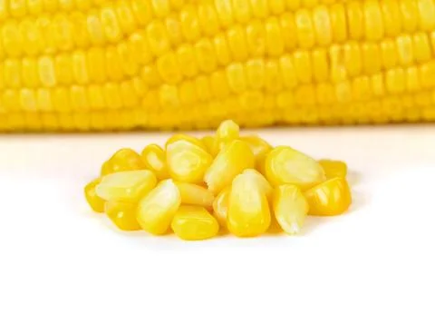 Sweet whole kernel corn Stock Photos