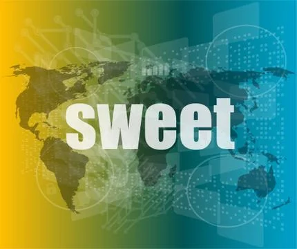 Sweet words on digital touch screen interface Illustrazione stock