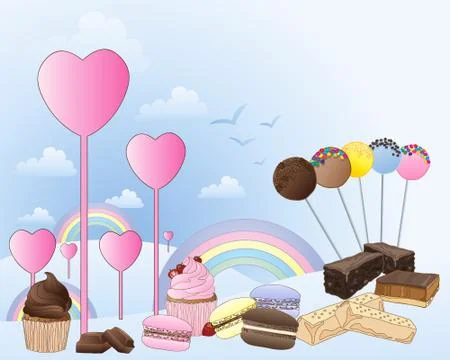 Sweet world Stock Illustration