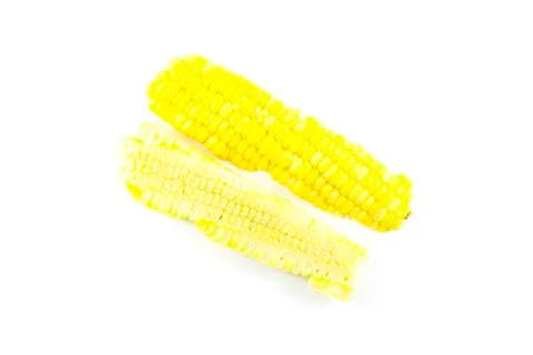 Sweet yellow corn slice section Stock Photos