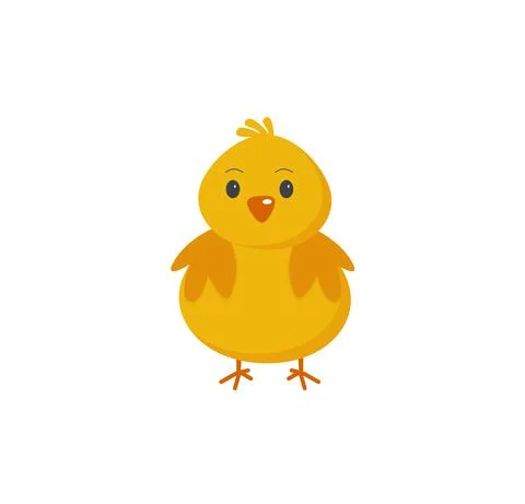 Sweet yellow easter chicken sitting waiting for easter. Stock Illustration