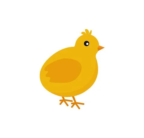 Sweet yellow easter chicken sitting waiting for easter. Stock Illustration