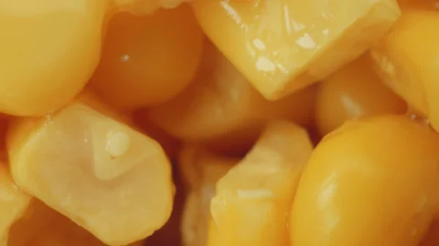 Sweetcorn corn kernels macro close up presentation slowly rotating stock fo.. Stock Footage 344697361