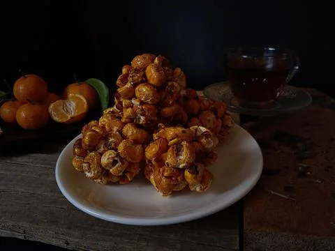 Sweetcorn popcorn Stockfoto's