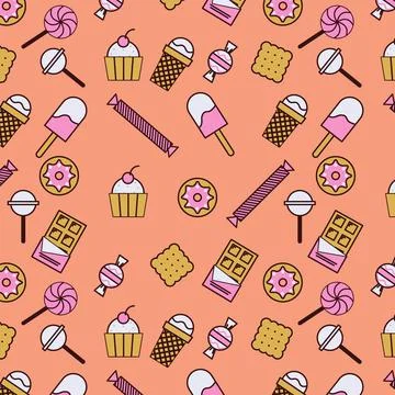 Sweetness of biscuits Stock Illustration