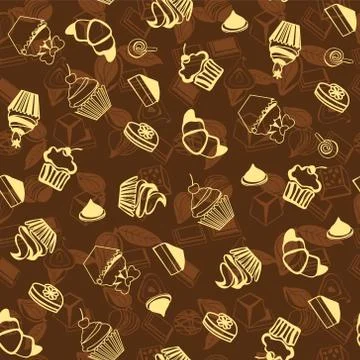 Sweets and Bakery pattern Stock-Illustration