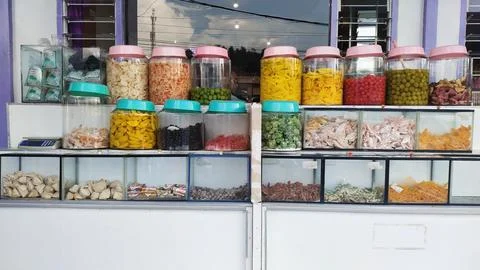 Sweets and pickles Stock Photos