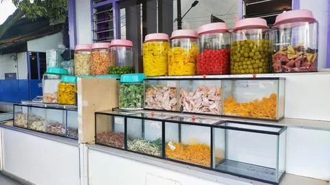 Sweets and pickles Stock Photos