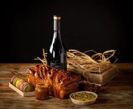 Sweets and wine concept Stock Photos