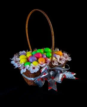Sweets basket Foto stock