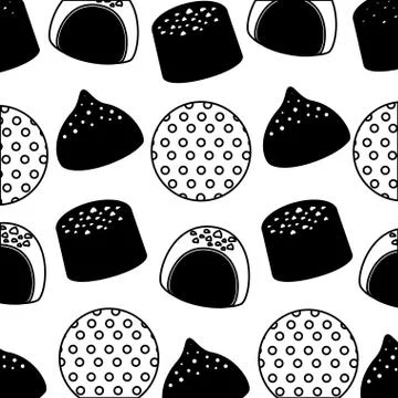 Sweets cakes of chocolate pattern Stock Illustration