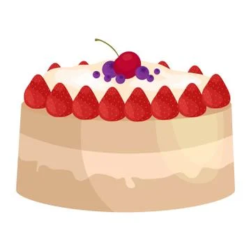 Sweets cakes with different stuffing, chocolate dessert vector illustration s Stock Illustration