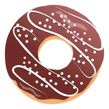 Sweets Chocolate donut Stock Illustration