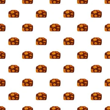 Sweets dessert food pattern with isolated brownies Stockillustratie