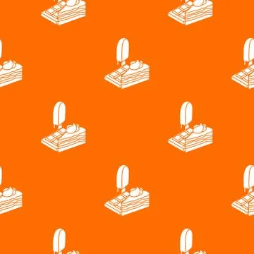 Sweets food pattern vector orange イラスト素材