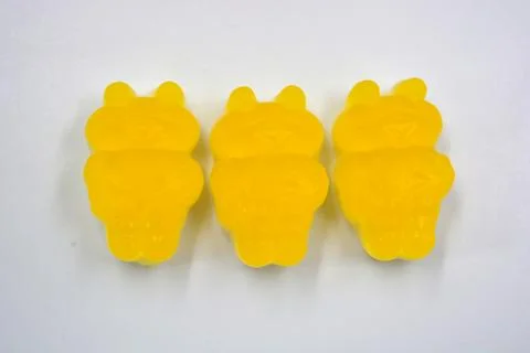 Sweets in the form of various alien, astronauts, UFOs, spaceships, rockets. Foto stock