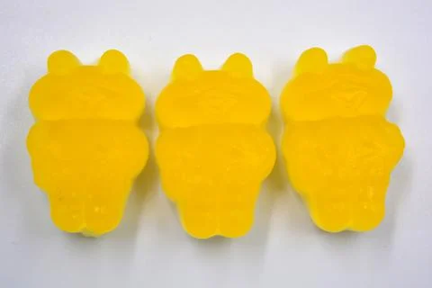 Sweets in the form of various alien, astronauts, UFOs, spaceships, rockets. Foto stock