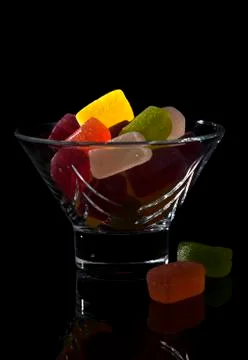 Sweets in glassware Stock Photos