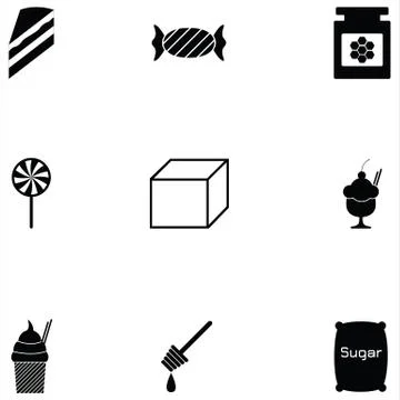 Sweets icon set Stock Illustration