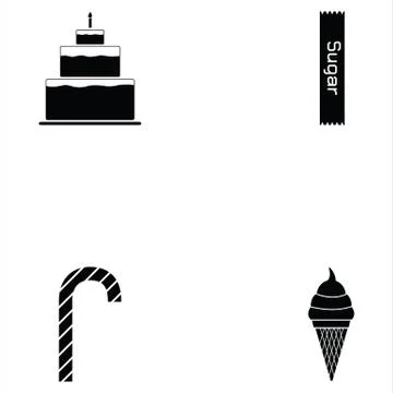 Sweets icon set Stock Illustration