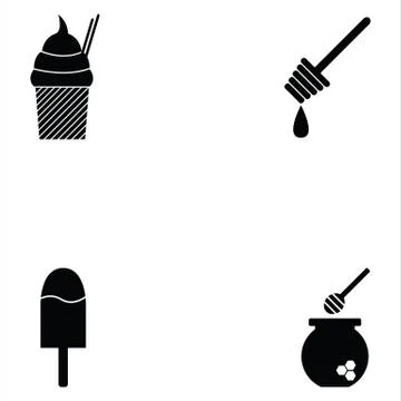 Sweets icon set Stock Illustration