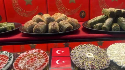 Sweets in Istanbul Stock Footage 325070840