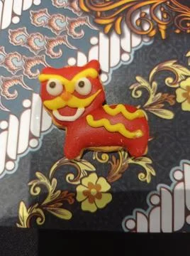 Sweets with Javanese batik background Stock Photos