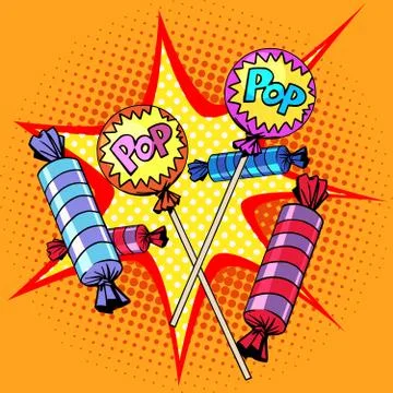 Sweets lollipops candy Stock Illustration