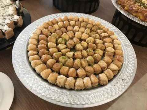 The sweets on palte for breakfast Stock Photos