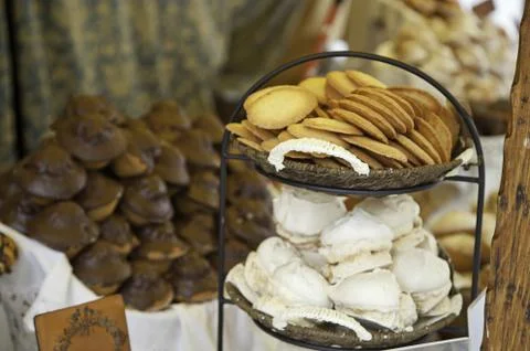 Sweets on a pastry Stock Photos