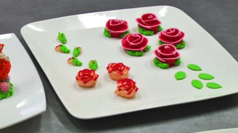 Sweets on Plate 1 Stock Footage 34523025