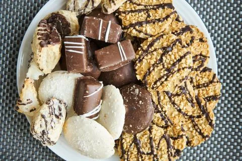 Sweets on the plate Stock Photos