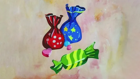 Sweets reveal animations Stock Footage 248667027