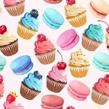 Sweets seamless pattern Stock Illustration
