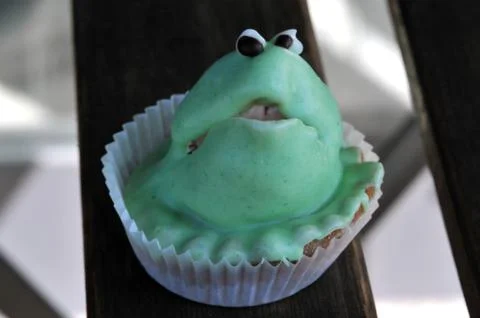 Sweets in shape of  frogs, Background Stock Photos