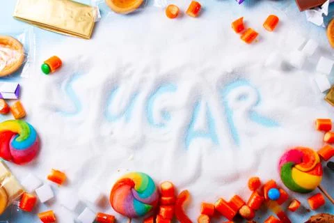 Sweets with sugar Stock Photos