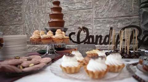 Sweets on wedding party Video stock 55876324