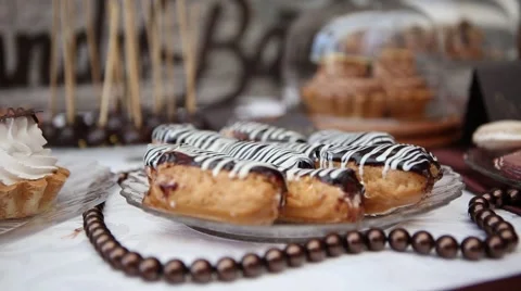 Sweets on wedding party Stock Footage 55876325