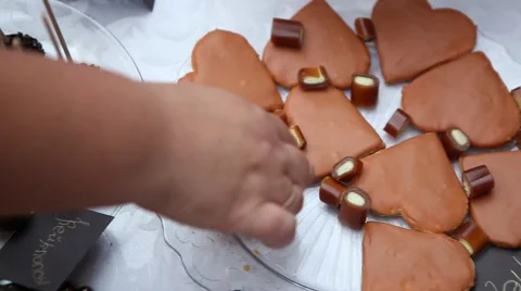 Sweets on wedding party Stock Footage 55876343