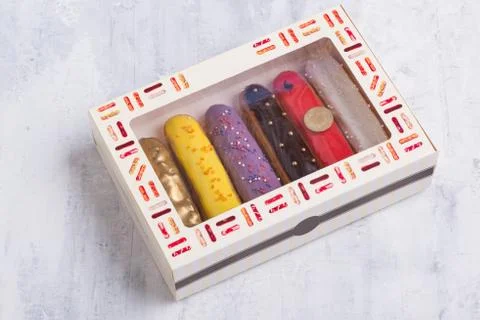 Sweets on white background Stock Photos