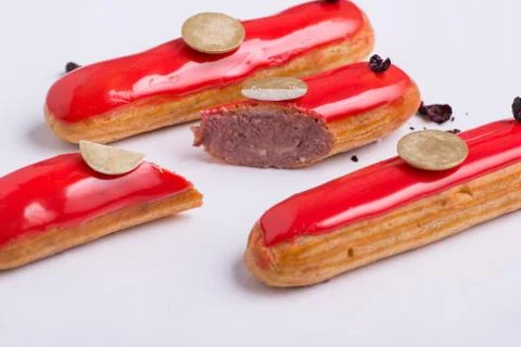 Sweets on white background Stock Photos