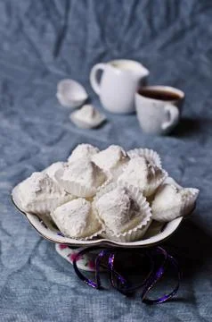 Sweets with white chocolate Stock Photos
