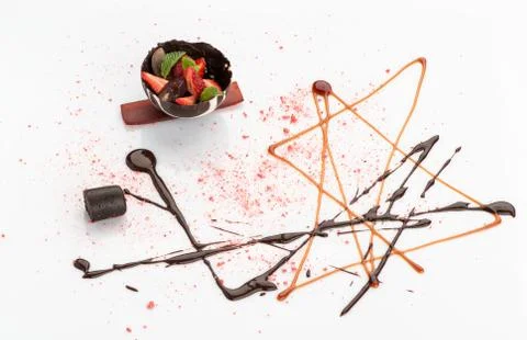 Sweets on a white surface Stock Photos